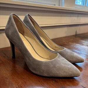 Cole Haan Gray Suede Heels